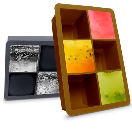 Silicone Ice Cube Trays (Dark Gray and Golden)