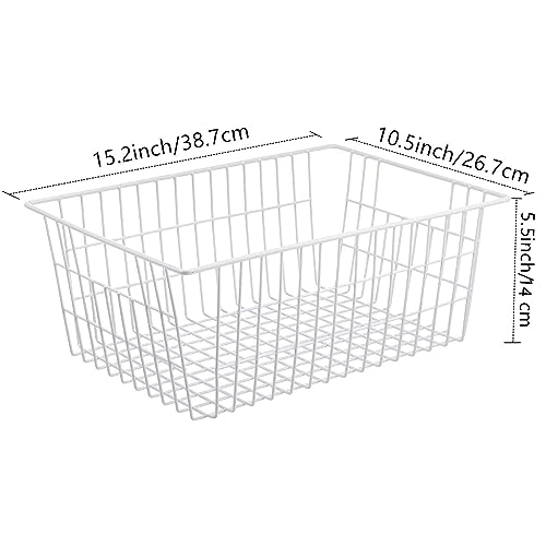 Wire Storage Baskets (4 Pack / White)