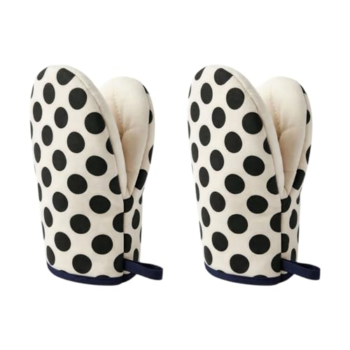 1 Pair Mini Oven Mitts (Dotblack)