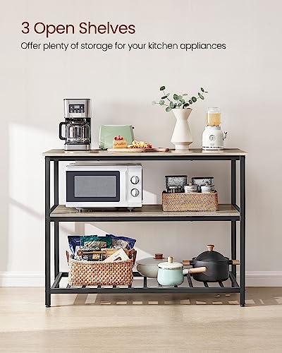 Kitchen Island with 3 Shelves