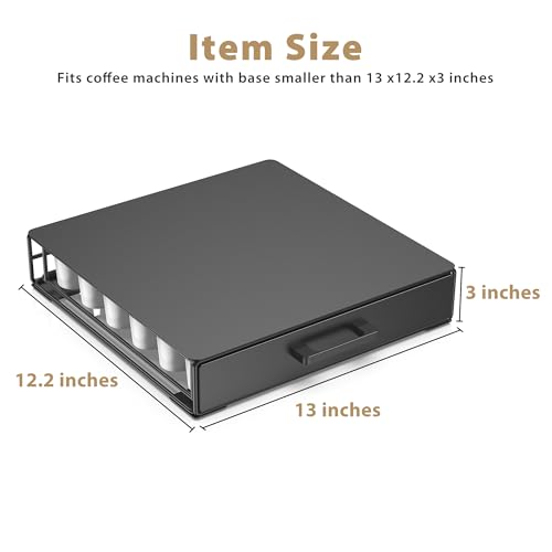 Storage Organizer Drawer for K (Black- 36 Pods Capacity)