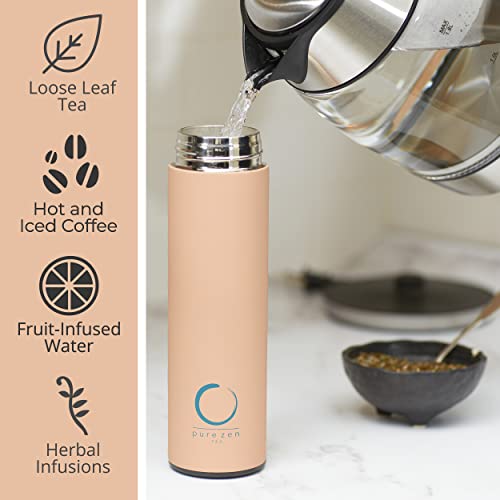 Insulated Tea Infuser Bottle (Pink)