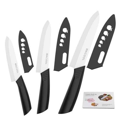 Kitchen Ceramic Knife Set with Sheaths (3 Count)