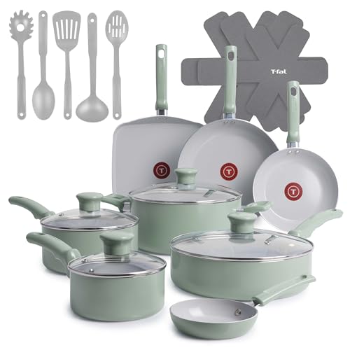 Refresh Ceramic Nonstick Cookware Set (Mint Green)