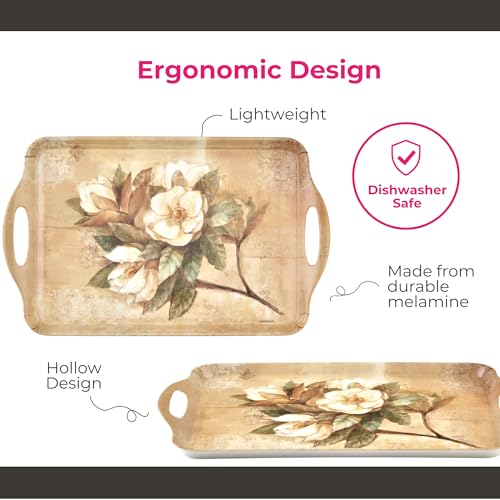 Sugar Magnolia Large Melamine Tray (18.9" x 11.6" / Sugar Magnolia)