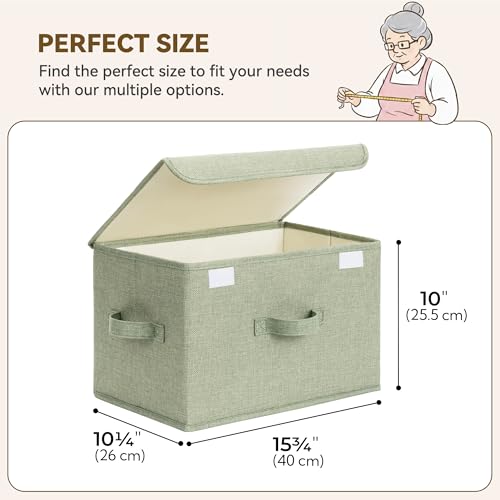 Memory Keepsake Storage Box (Sage Green&Dark Green / Large-2 Pack)