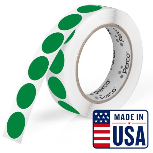 Green Round Circle Dot Sticker 1 (Green - Dark / 1 Inch)