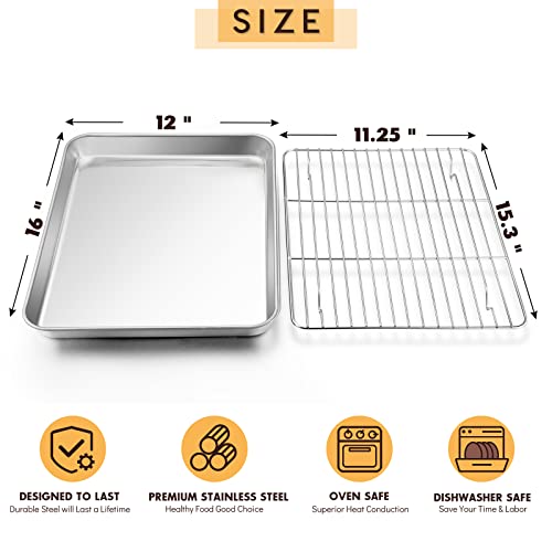 Baking Sheet with Rack Set (16"x12")
