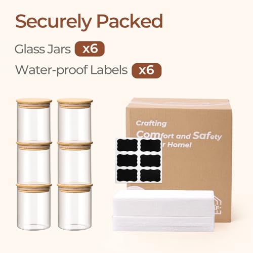 Glass Storage Containers with Lids 0.8 Qt (0.8 Qt x 6)