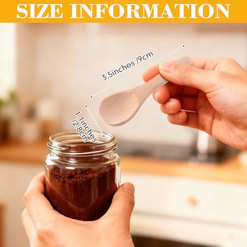 24 Pcs Small Wooden Spoons (Light Wood)