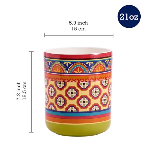 Tunisian Ceramic Utensil Holder Set of 2 (2 Count)