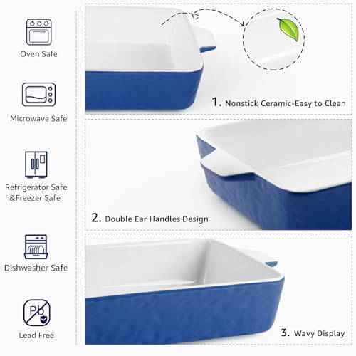 4 QT Baking Dish Deep Nonstick Dish Oven Safe