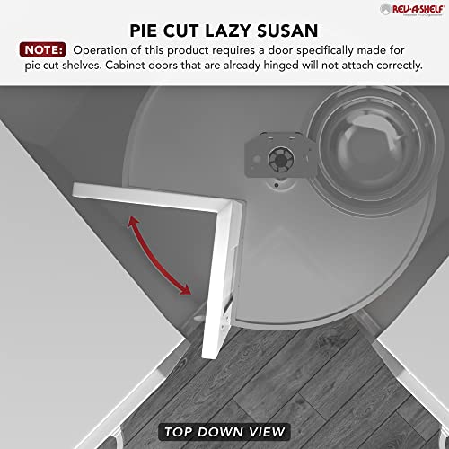 2 Tier Pie Cut Plastic Lazy Susan for Corner Base Cabinets