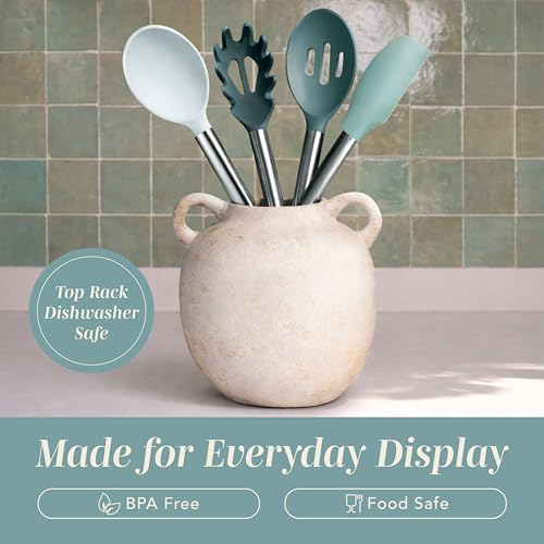 Silicone Cooking Utensils (Teal / 10 Pieces)