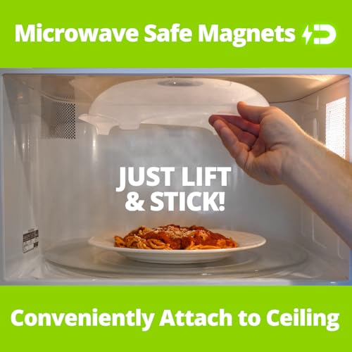 Tall Magnetic Microwave Splatter Cover for Food (Super Magnet Gray)