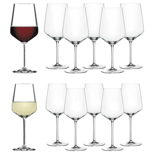 Style Red and White Wine Glasses (Red and White)
