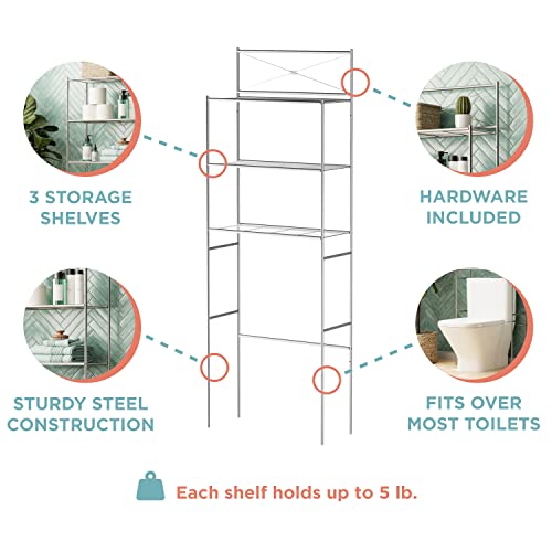 Over the Toilet Storage Shelf Space Saver