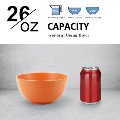 Wheat Straw Bowl Sets (26 oz / Orange)