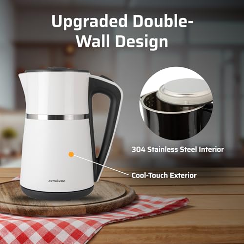 Double Wall Electric Kettle 1100W (EK White Dbl Wall)
