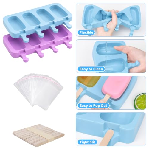 Popsicle Molds Set of 2 (Blue, Purple)