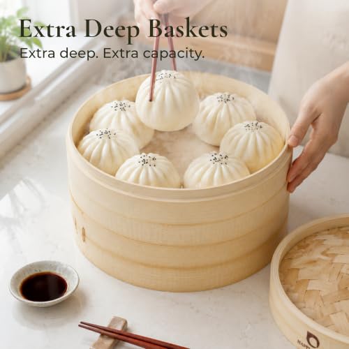 Bamboo Steamer Basket 10 Inch