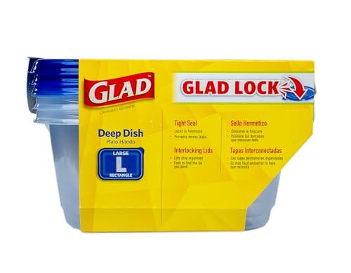 GladWare Deep Dish Food Storage Containers (Rectangle / 64 oz - 18 Count)
