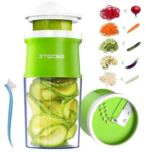 4 in 1 Vegetable Spiralizer Slicer for Veggie Noodles (Green)