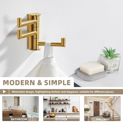 Brushed Gold Towel Hook (1 Pack / Brushed Gold)