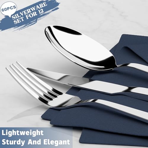 60 Piece Silverware Set (Modern)