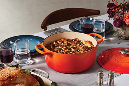Enameled Cast Iron Round Dutch Oven (Flame / 7.25 Qt)