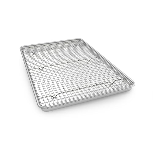 Half Sheet Pans with Rack Set (13 Inch)