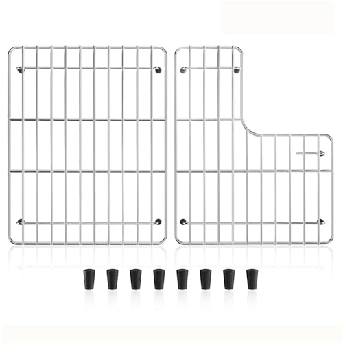 23.2'' x 11.6'' Stainless Steel Sink Protectors with Rubber Feet (1-Pack-23.2''x14.5'')