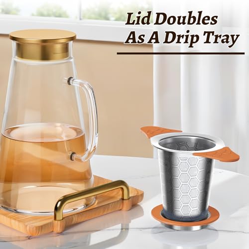 Tea Infuser for Loose Leaf Tea (1 Pack - Sunset Orange)