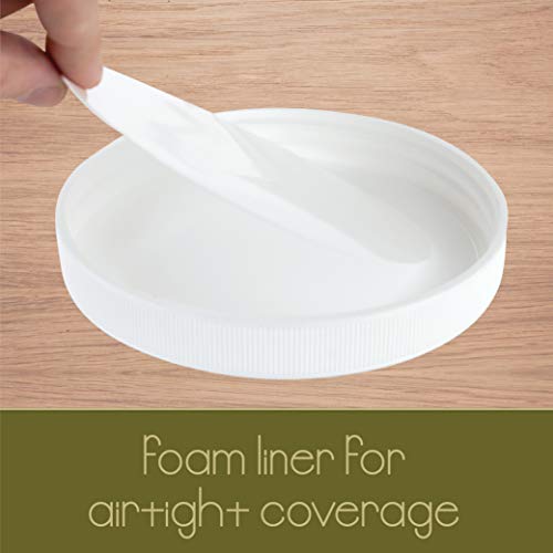 1 Gallon Glass Jar Wide Mouth with Airtight Foam Lined Plastic Lid (Clear / Pack of 4)