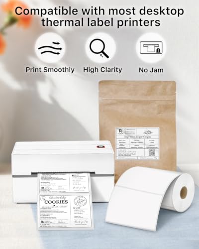 4x3 Inch Thermal Labels (4"x3" / White)