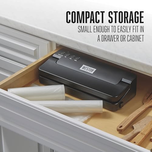 Compact Vacuum Sealer Machine For Food With Powerful 23” Hg Pump (For bags Up To 11” Wide,)