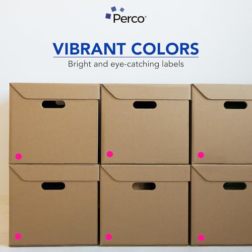Neon Pink Round Circle Dot Sticker 1 (Neon Pink / 1 Inch)