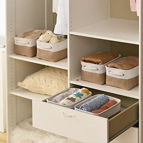 Small Baskets for Organizing (White&Peru / Small (Pack of 6))