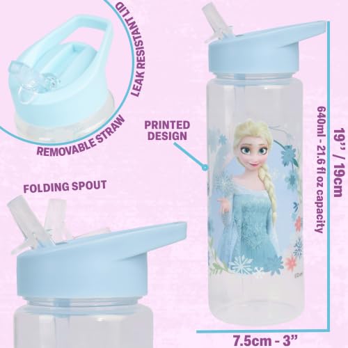 Disney Frozen Girls Lunch Box 3Pc Set (Light Blue Frozen)
