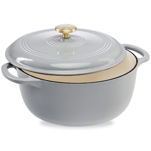 7.5 Quart Enamel Cast (French Gray / 7.5qt Round)