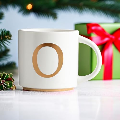 Monogram Ceramic Mugs (gold-O)