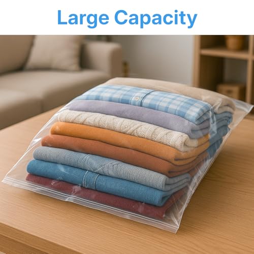 20Pcs Clear 18" x 24" Large Storage Plastic Bags (18x24 Inch(Pack of 20))