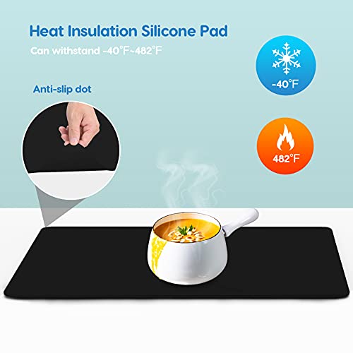 Extra Large Silicone Mat 35.3"x23.5"x0.08" (Black / 36"L x 24"W)