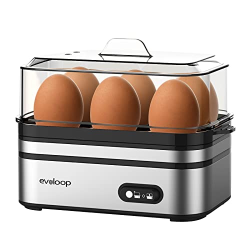 Rapid Egg Cooker Electric 6 Eggs Capacity (Silver)