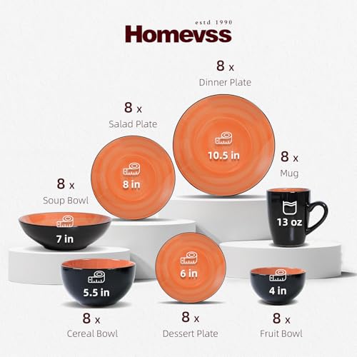 Stoneware Sonoma 56pc Dinnerware Set (Orange)