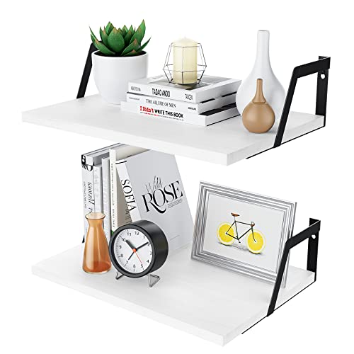 White Deep Floating Shelves (Washed White)