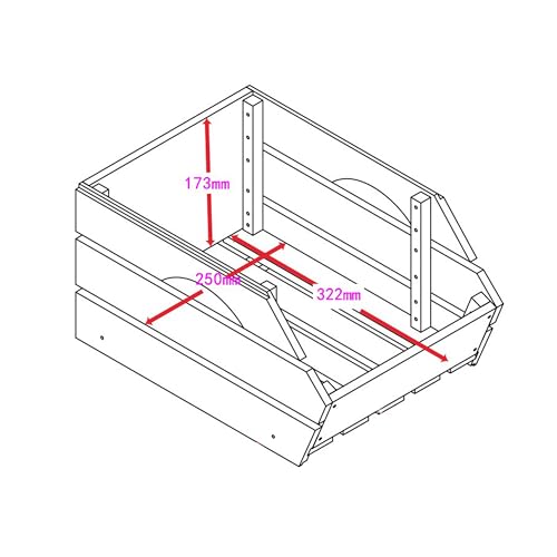 Wood Potato Onion Storage Bins (Clear)