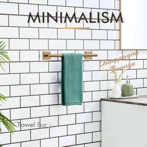 Hand Towel Bar Bathroom Towel Holder for Bath Kitchen Cabinet Towel Rails 16 Inch Champagne Bronze Stainless Steel B4005CPG (Champagne Bronze / 16-Inch)