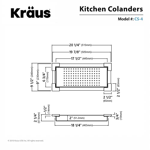 CS 4 Stainless Steel Colander 20 1 (Colander / Stainless Steel - 20 1/4 Inch)