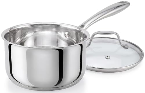 2 Quart Stainless Steel Saucepan with Lid